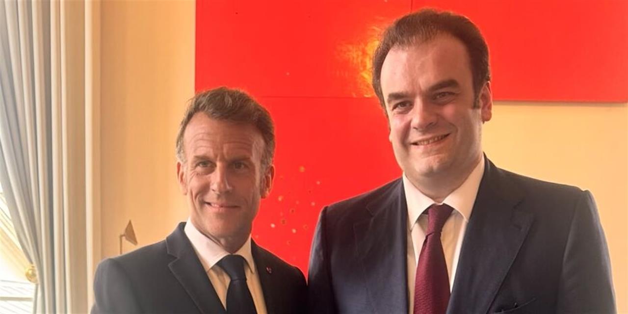 Meeting between Emmanuel Macron and Kyriakos Pierrakakis at the Elysium Palace